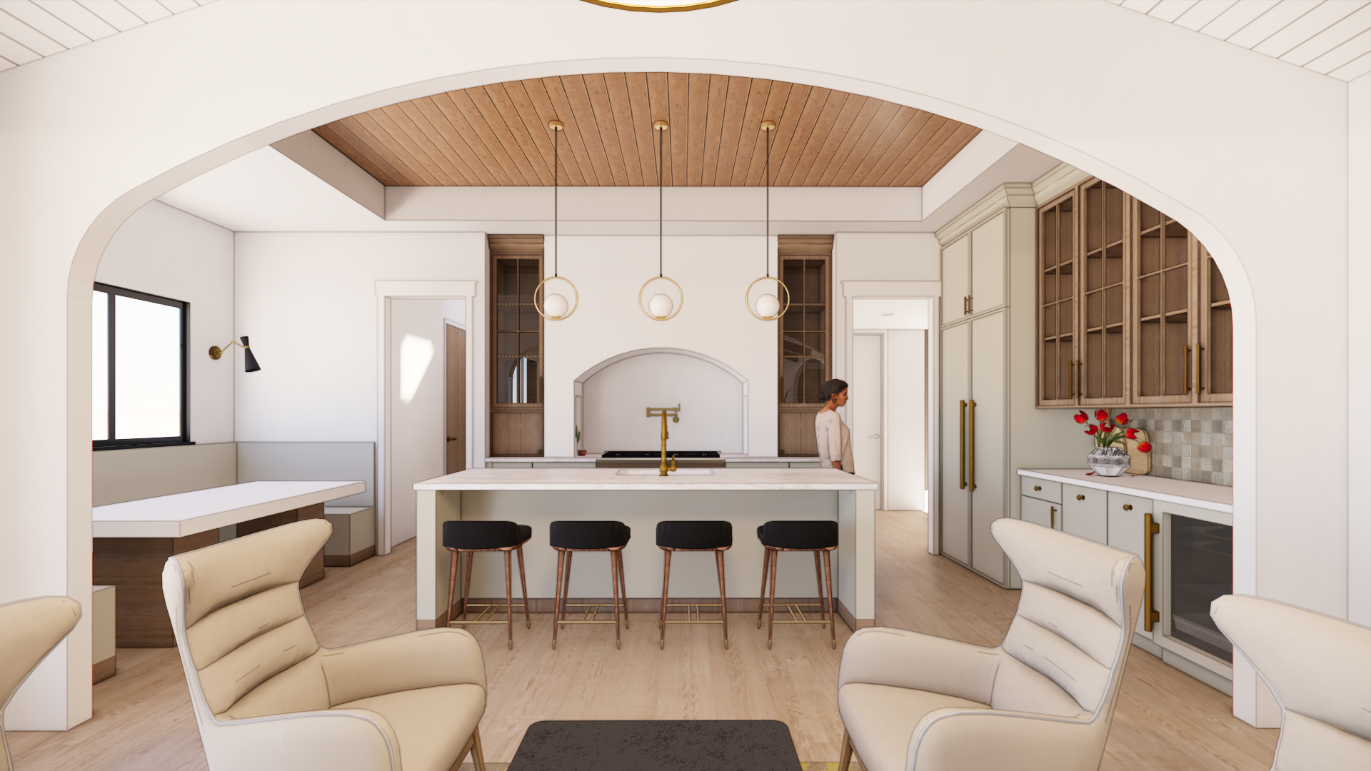 full-service-interior-designer-newton-ks-2025-year-in-review-neutral-open-concept-living-and-kitchen-arched-opening-large-island-aligned-design-consultation