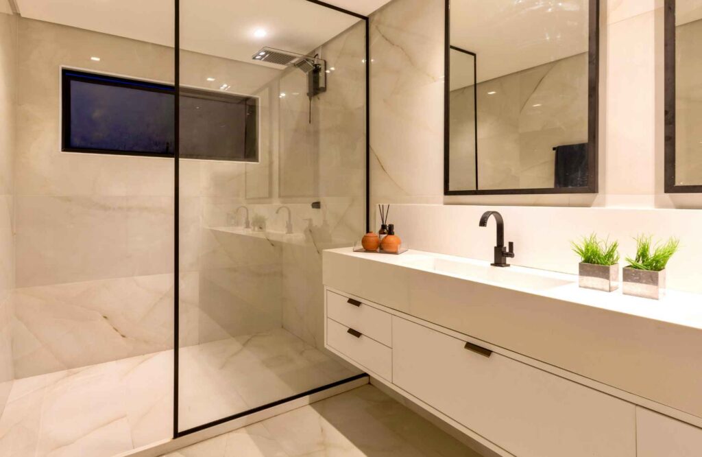 full-service-interior-design-newton-ks-custom-home-design-luxury-bathroom-glass-shower-floating-vanity-creative-virtual-interior-design
